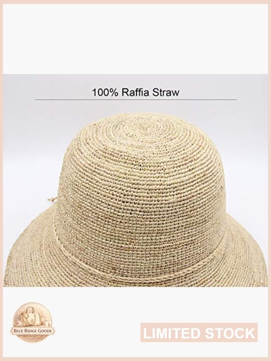 Bucket Hat Straw Raffia Adjustable Cloche Sun Protection Beach Fishing Adult main image 6